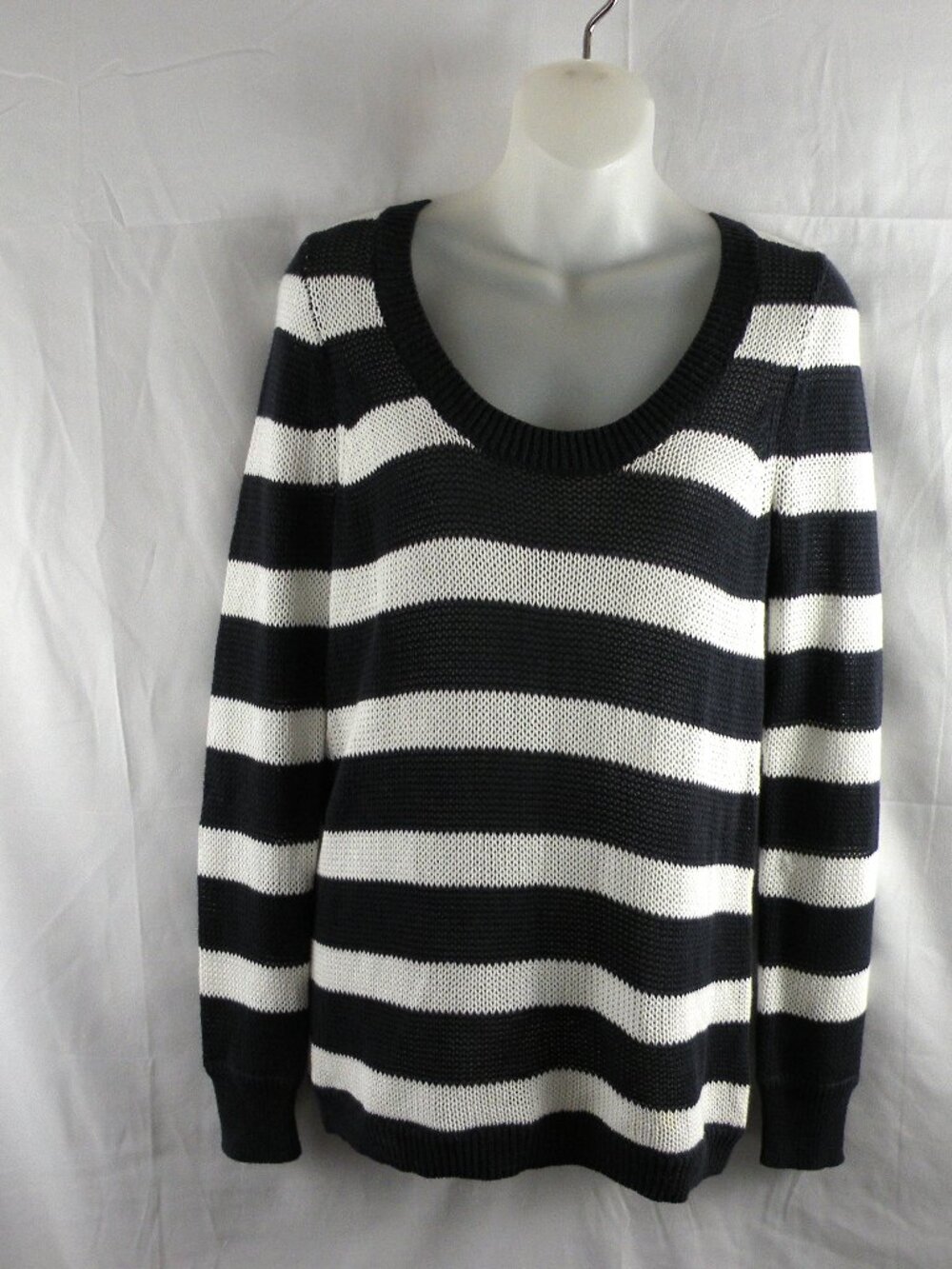 NWT J. Crew Navy Stripe Linen Blend Sweater XS